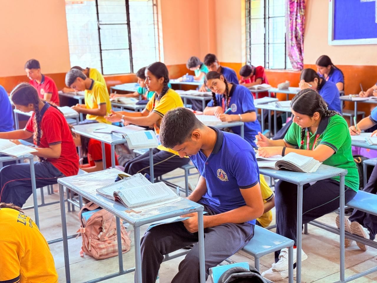 Students engaged in classroom learning