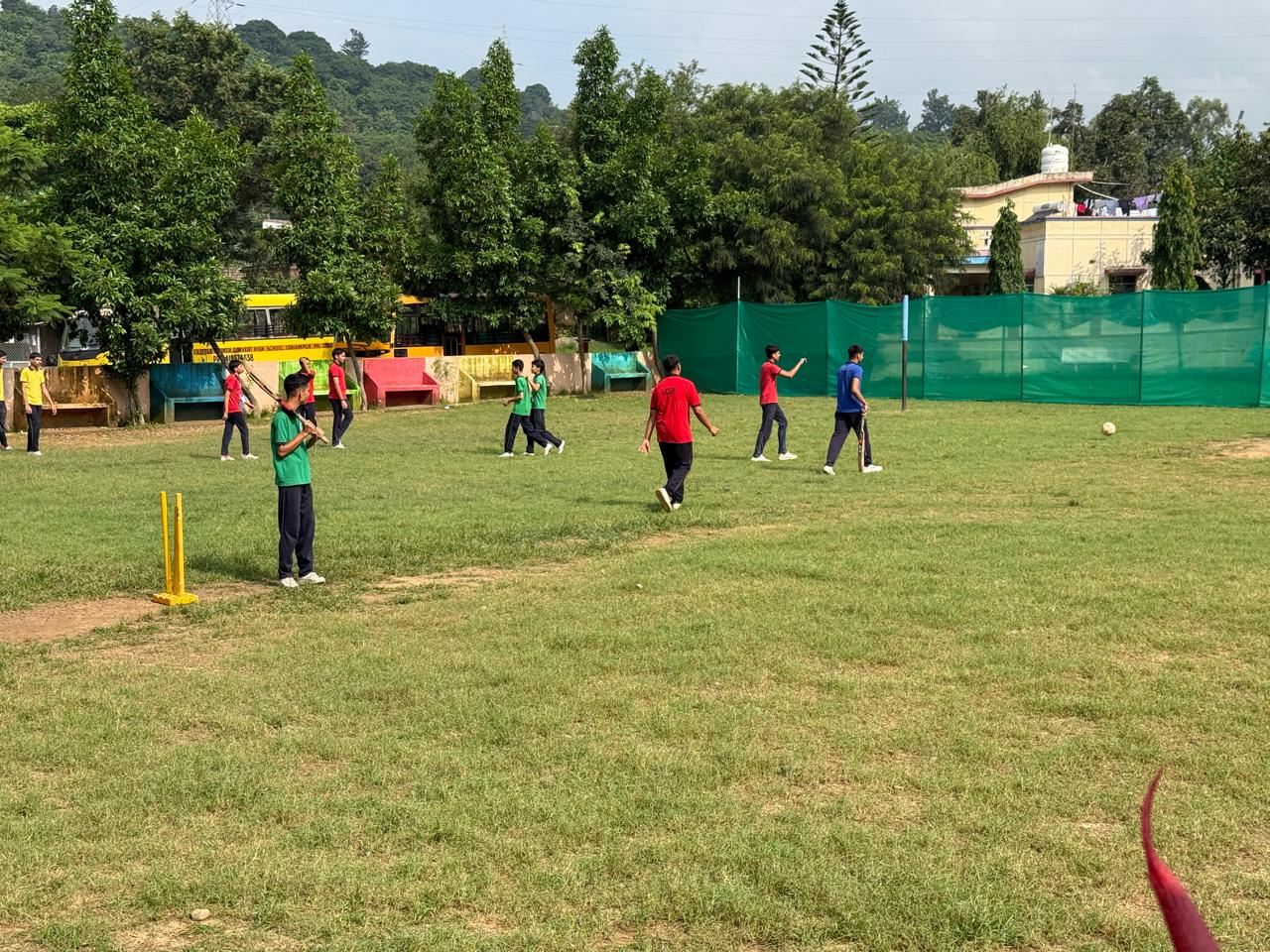Secondary school students in a sports activity